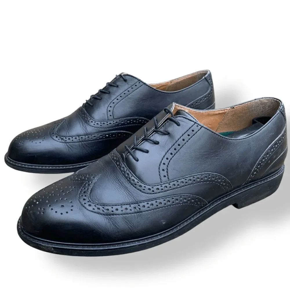 Rockport Wingtip Black Leather Walking Shoe Dress Shoe Comfort Men's Size 11